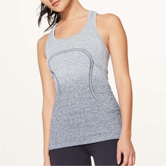 lululemon Gray Ombre Run Swiftly Tech Tank Top Size 4 - Picture 3 of 11
